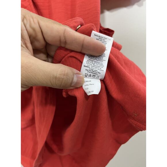 Nation LTD Flutter Puff Sleeve Top 2XL Peasant Romantic Minimalist Capsule Basic - Picture 9 of 16